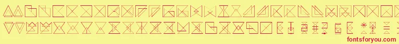 フォントRemark – 赤い文字の黄色い背景