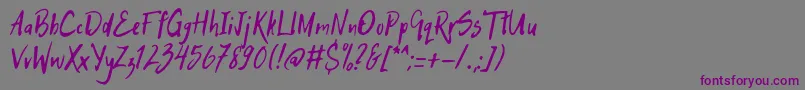 HitchHike Font – Purple Fonts on Gray Background