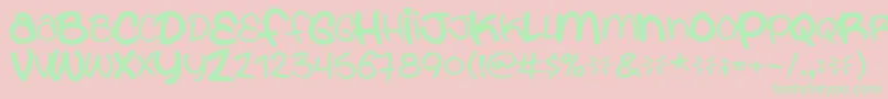Youarewhatyoueat Font – Green Fonts on Pink Background