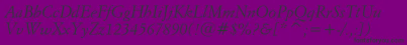 ItalianGaramondItalicBt Font – Black Fonts on Purple Background