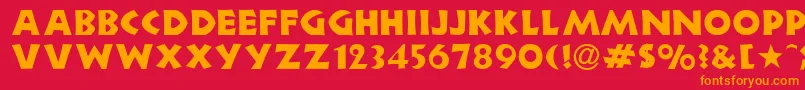 Newfoundland Font – Orange Fonts on Red Background
