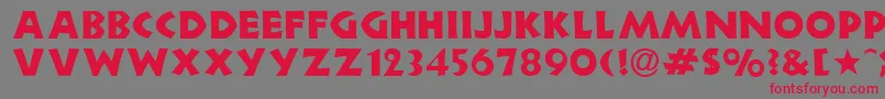 Newfoundland Font – Red Fonts on Gray Background