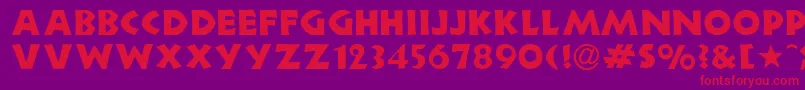 Newfoundland Font – Red Fonts on Purple Background