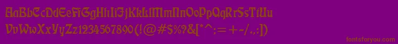 Decor6di Font – Brown Fonts on Purple Background