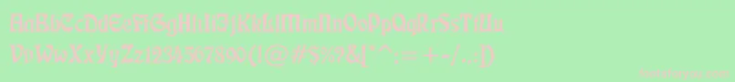 Decor6di Font – Pink Fonts on Green Background