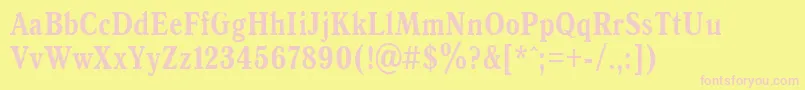 AntiquaBold80b Font – Pink Fonts on Yellow Background