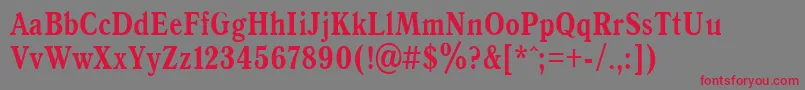 AntiquaBold80b Font – Red Fonts on Gray Background