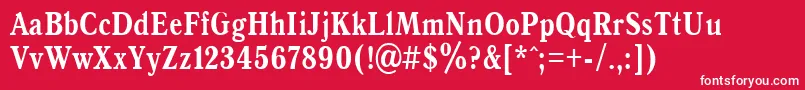 AntiquaBold80b Font – White Fonts on Red Background