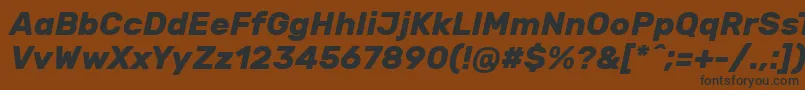 RubikBolditalic Font – Black Fonts on Brown Background