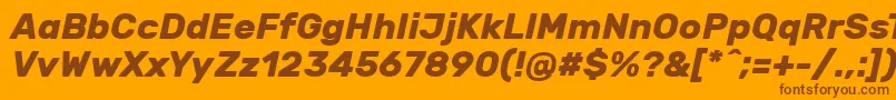 RubikBolditalic Font – Brown Fonts on Orange Background