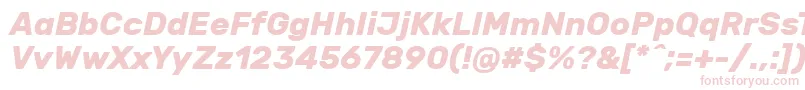 RubikBolditalic Font – Pink Fonts on White Background