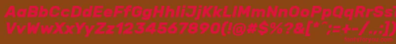RubikBolditalic Font – Red Fonts on Brown Background