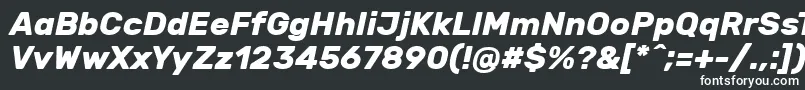 フォントRubikBolditalic – 黒い背景に白い文字