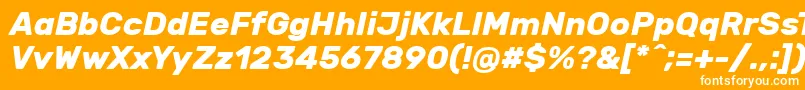 RubikBolditalic Font – White Fonts on Orange Background