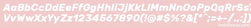 RubikBolditalic Font – White Fonts on Pink Background