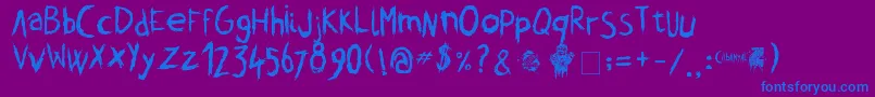 En savoir plus sur la police CabanyalZ Police CabanyalZ – polices bleues sur fond violet