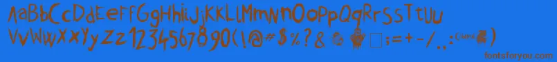 CabanyalZ Font – Brown Fonts on Blue Background