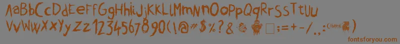 Шрифт CabanyalZ – коричневые шрифты на сером фоне