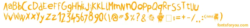 Więcej informacji o czcionce CabanyalZ Czcionka CabanyalZ – pomarańczowe czcionki