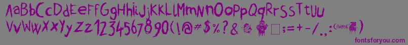 CabanyalZ Font – Purple Fonts on Gray Background