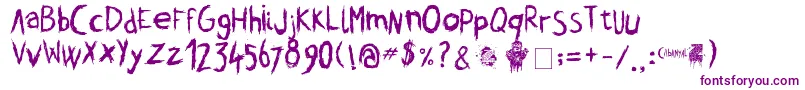 CabanyalZ Font – Purple Fonts on White Background