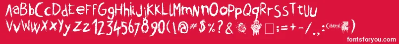 CabanyalZ Font – White Fonts on Red Background