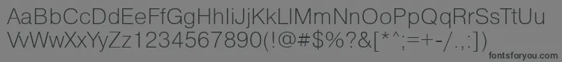 Pragmaticalightett Font – Black Fonts on Gray Background