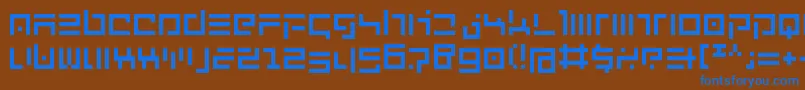 NewEnglish Font – Blue Fonts on Brown Background