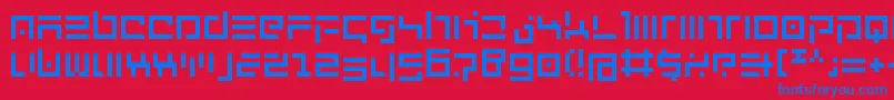 NewEnglish Font – Blue Fonts on Red Background