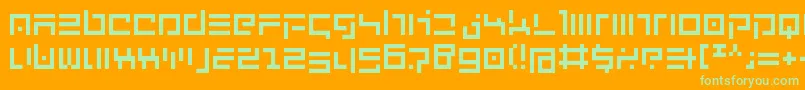 NewEnglish Font – Green Fonts on Orange Background