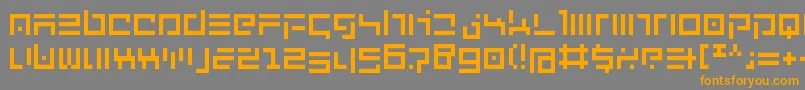 NewEnglish-Schriftart – Orangefarbene Schriften auf grauem Hintergrund