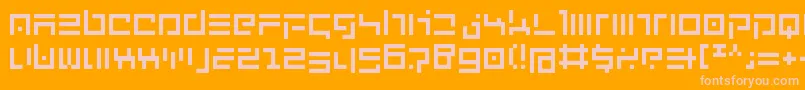 NewEnglish Font – Pink Fonts on Orange Background