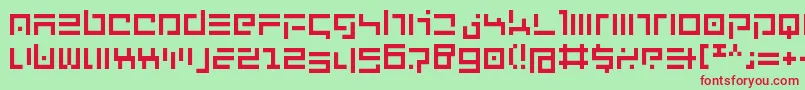 NewEnglish Font – Red Fonts on Green Background