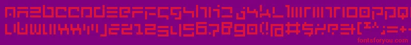 NewEnglish-Schriftart – Rote Schriften auf violettem Hintergrund