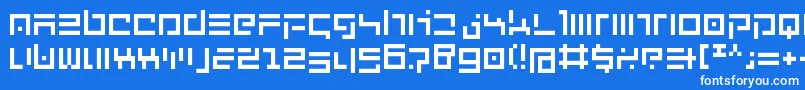 NewEnglish Font – White Fonts on Blue Background