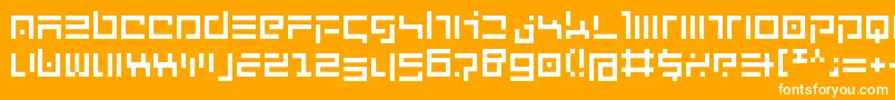 NewEnglish Font – White Fonts on Orange Background