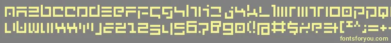 NewEnglish Font – Yellow Fonts on Gray Background