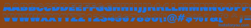 Grotic3 Font – Blue Fonts on Brown Background