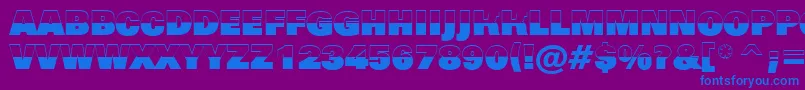 Grotic3 Font – Blue Fonts on Purple Background