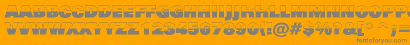 Grotic3 Font – Gray Fonts on Orange Background