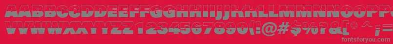 Grotic3 Font – Gray Fonts on Red Background