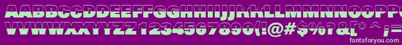 Grotic3 Font – Green Fonts on Purple Background