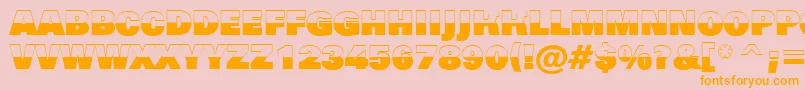 Grotic3-Schriftart – Orangefarbene Schriften auf rosa Hintergrund