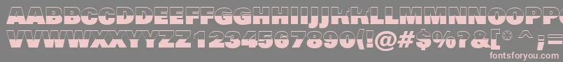 Grotic3 Font – Pink Fonts on Gray Background