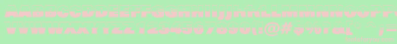 Grotic3 Font – Pink Fonts on Green Background