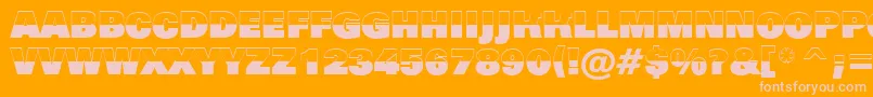 Grotic3 Font – Pink Fonts on Orange Background