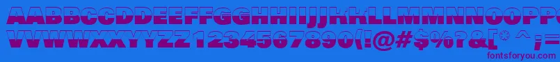 Grotic3 Font – Purple Fonts on Blue Background