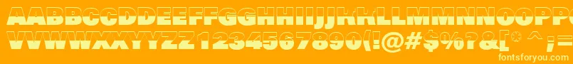 Grotic3 Font – Yellow Fonts on Orange Background