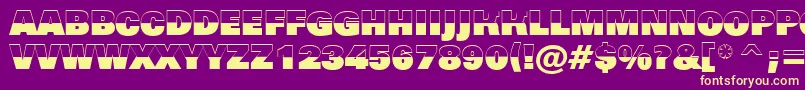 Grotic3 Font – Yellow Fonts on Purple Background