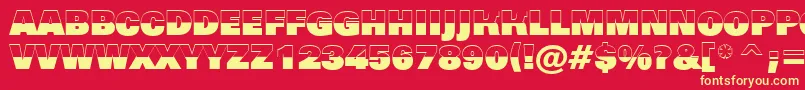 Grotic3 Font – Yellow Fonts on Red Background